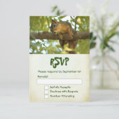 Niedliche, seltsame Eichhörnchenfotografie RSVP Karte (Stehend Vorderseite)