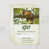 Niedliche, seltsame Eichhörnchenfotografie RSVP Karte (Vorne/Hinten)