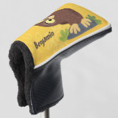 Niedliche, seltsame, lustige Uhu-Cartoon-Illustrat Golf Headcover (3/4 Vorderseite)