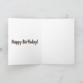 Niedliche, seltsame, lustige Uhu-Cartoon-Illustrat Karte (Innenseite)