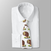 Niedliche, seltsame, lustige Uhu-Cartoon-Illustrat Krawatte (Gebunden)