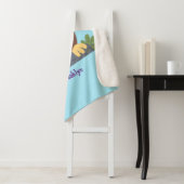 Niedliche, seltsame, lustige Uhu-Cartoon-Illustrat Sherpadecke (Beispiel)