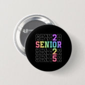 Niedliche Senior CL of 2025 Checkered Senior 25 Gr Button (Vorne & Hinten)