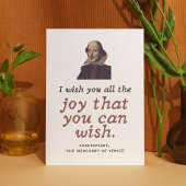 Niedliche Shakespeare Birthday Wish Dark Academy Karte