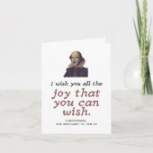 Niedliche Shakespeare Birthday Wish Dark Academy Karte (Vorderseite)