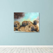 Niedliche Shar pei Welpen Leinwanddruck (Insitu (Holzboden))