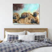 Niedliche Shar pei Welpen Leinwanddruck (Insitu (Schlafzimmer))