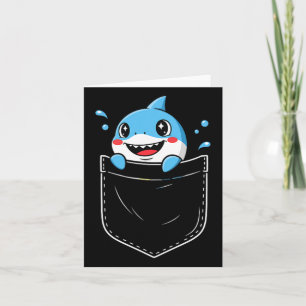 Niedliche Shark Pocket Meme Funny Karte