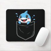 Niedliche Shark Pocket Meme Funny Mousepad (Mit Mouse)