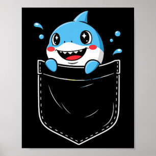 Niedliche Shark Pocket Meme Funny Poster