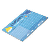 Niedliche Shark Rewards Chart Personalisiert Name Notizblock (angewinkelt)