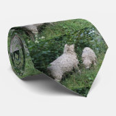 Niedliche Sheep EAting-Blätter Krawatte (Gerollt)