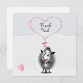 Niedliche Sheep Paper Art Dankeskarte (Vorne/Hinten)