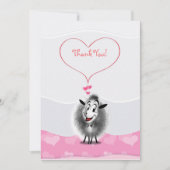 Niedliche Sheep Paper Art Dankeskarte (Vorderseite)