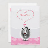 Niedliche Sheep Paper Art Dankeskarte (Vorne/Hinten)