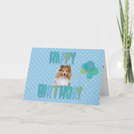 Niedliche Sheltie die Shetlandinseln Karte (Vorderseite)