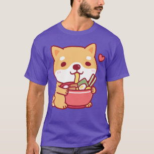 Niedliche Shiba Inu Hunde Lieben essen japanische  T-Shirt