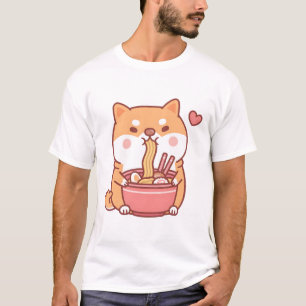 Niedliche Shiba Inu Hunde Lieben essen japanische  T-Shirt