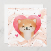 Niedliche Shiba Inu im Herzen (Vorne/Hinten)