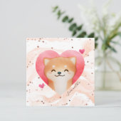 Niedliche Shiba Inu im Herzen (Stehend Vorderseite)