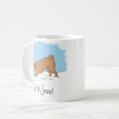 Niedliche Shiba Inu lassen es schnee - Hund Hund U Kaffeetasse (Vorderseite Links)