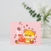 Niedliche Shiba Inu Pup Postkarte (Stehend Vorderseite)