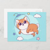 Niedliche Shiba Inu Pup Postkarte (Vorne/Hinten)