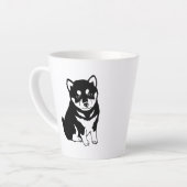 Niedliche Shiba Inu Puppy Art Milchtasse (Linke Ecke)