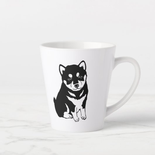 Niedliche Shiba Inu Puppy Art Milchtasse (Rechts)