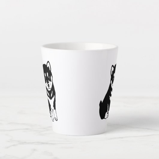 Niedliche Shiba Inu Puppy Art Milchtasse (Vorderseite)