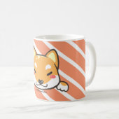 Niedliche Shiba Inu Weiß-Tasse Kaffeetasse (VorderseiteRechts)