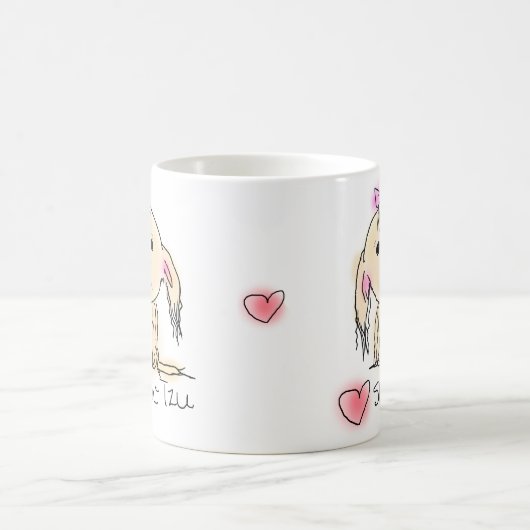 Niedliche Shih Tzu Doodle Zeichnend Kaffeetasse (Mittel)