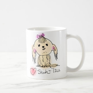 Niedliche Shih Tzu Doodle Zeichnend Kaffeetasse