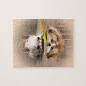 Niedliche shih tzu und chihuahua puzzle (Horizontal)