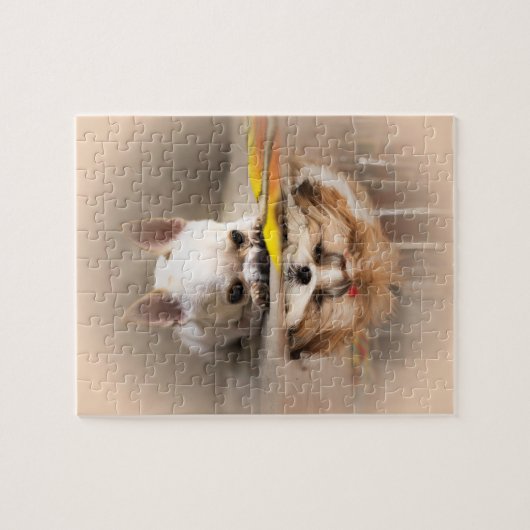 Niedliche shih tzu und chihuahua puzzle (Horizontal)