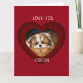 Niedliche shitzu Liebe Valentine Herzkarte Karte (Vorderseite)