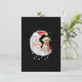 Niedliche Shorkie mit Weihnachtsmannmütze Weihnach Einladung (Stehend Vorderseite)