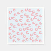 Niedliche Shrimp-Papier-Teller Serviette (Vorderseite)