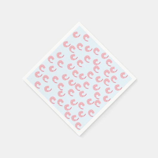 Niedliche Shrimp-Papier-Teller Serviette (Ecke)