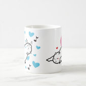 Niedliche Shy Devil Happy Couples Kaffeetasse (Mittel)