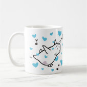 Niedliche Shy Devil Happy Couples Kaffeetasse (Links)