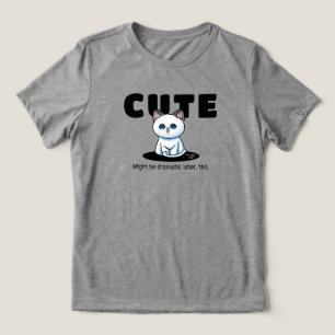 Niedliche Siamese Cat Kitten Tri-Blend Shirt