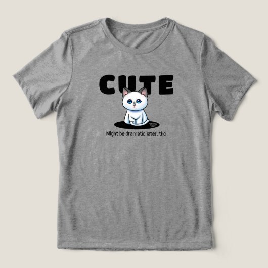 Niedliche Siamese Cat Kitten Tri-Blend Shirt (Design Vorderseite)