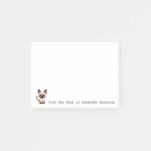 Niedliche SIAMESE KATZE - Persönliche Hinweise Post-it Klebezettel