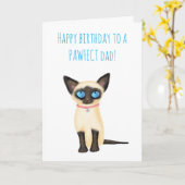 Niedliche siamesische Jungfrau Geburtstagskarte vo Karte (Gelbe Blume)