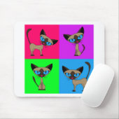 Niedliche siamesische Katzen Mousepad (Mit Mouse)