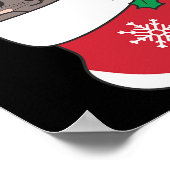 Niedliche siamesische Katzen zu Weihnachten Strümp Poster (Ecke)