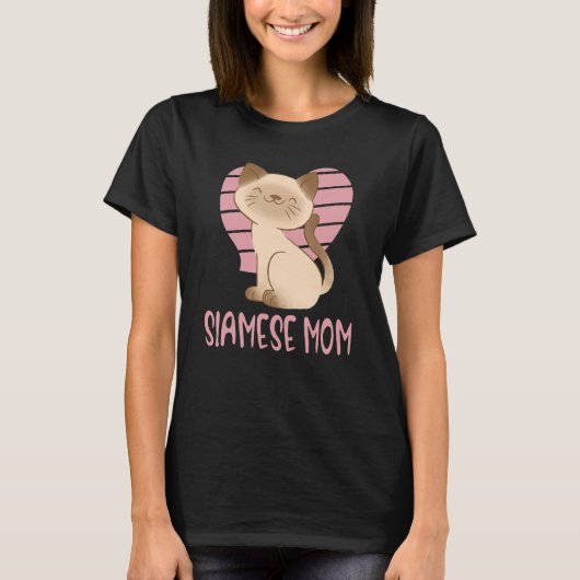Niedliche siamesische Mama Crazy Cat Lady Kitty Fu T-Shirt (Vorderseite)