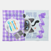 Niedliche Siamkatze Geschirrtuch (Horizontal)