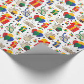 Niedliche Siamkatzen und Präsente Geschenkpapier (Ecke)